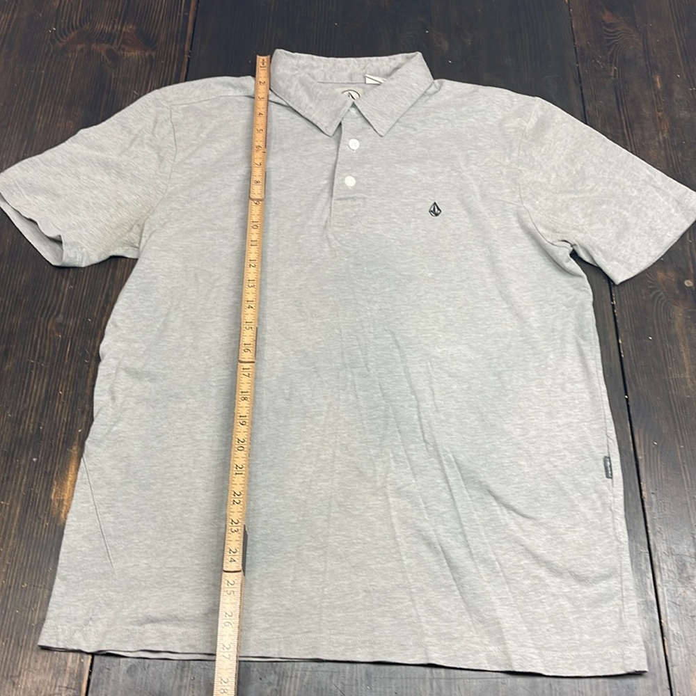 Volcom 3 button Polo men’s medium Heather gray - Picture 5 of 7